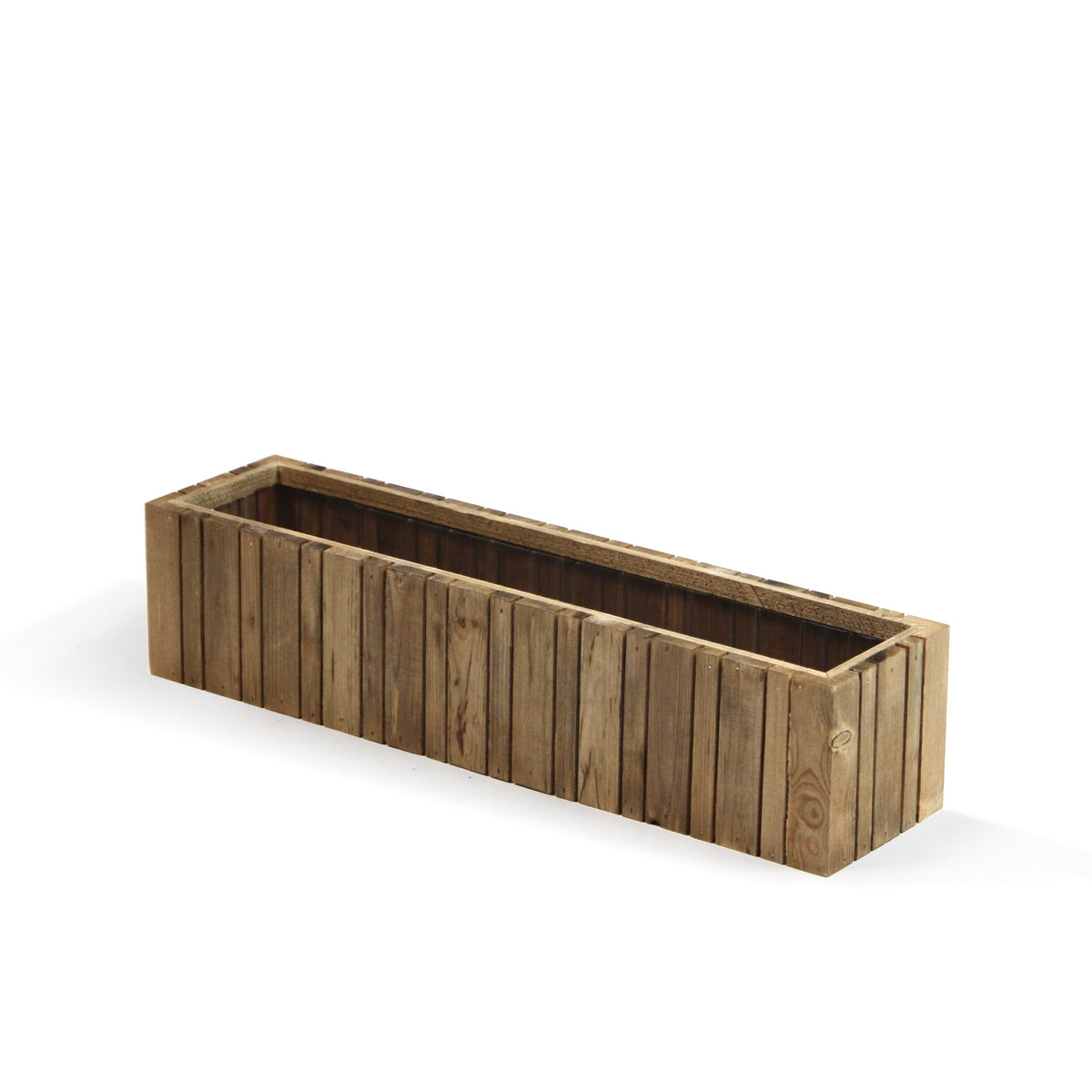 Vertical Slat Wood Box