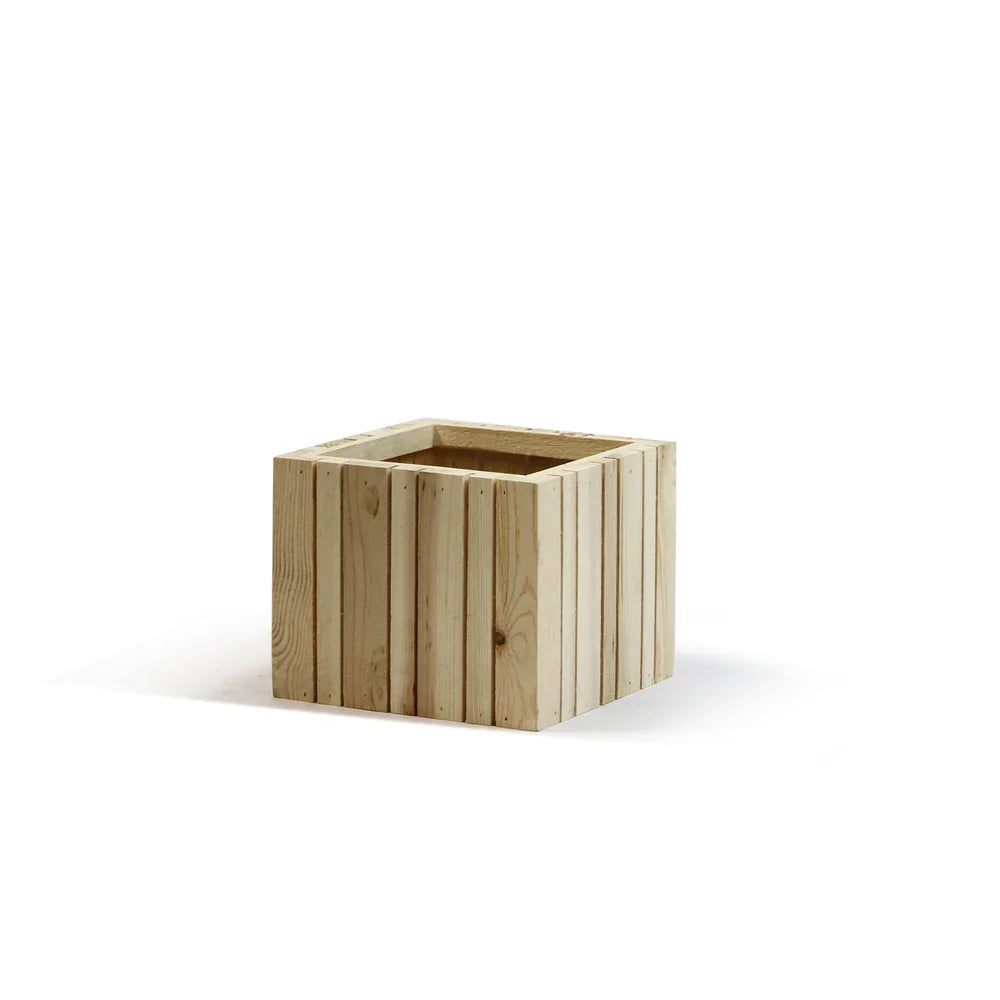 Vertical Slat Wood Box