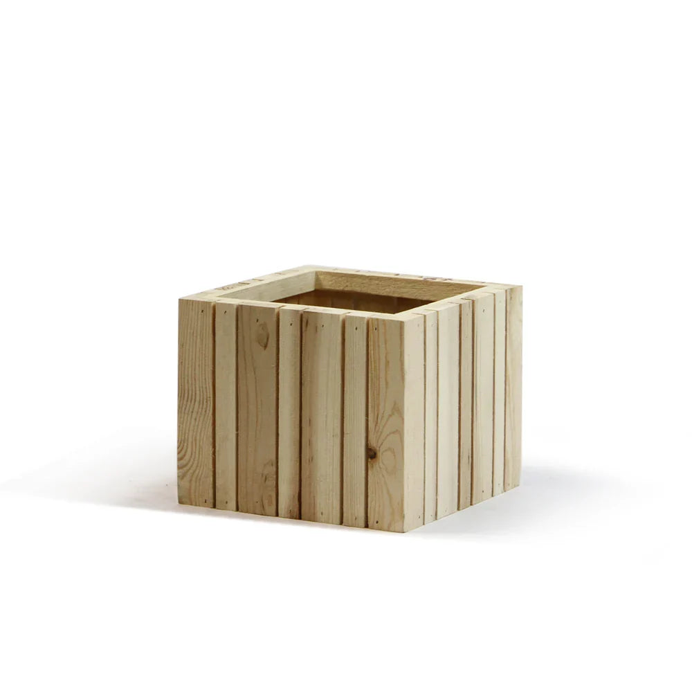 Vertical Slat Wood Box