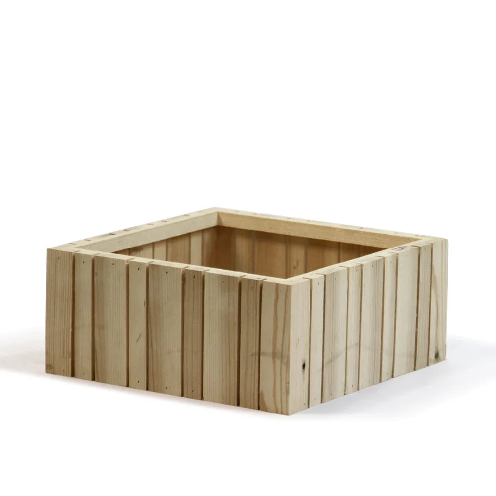 Vertical Slat Wood Box