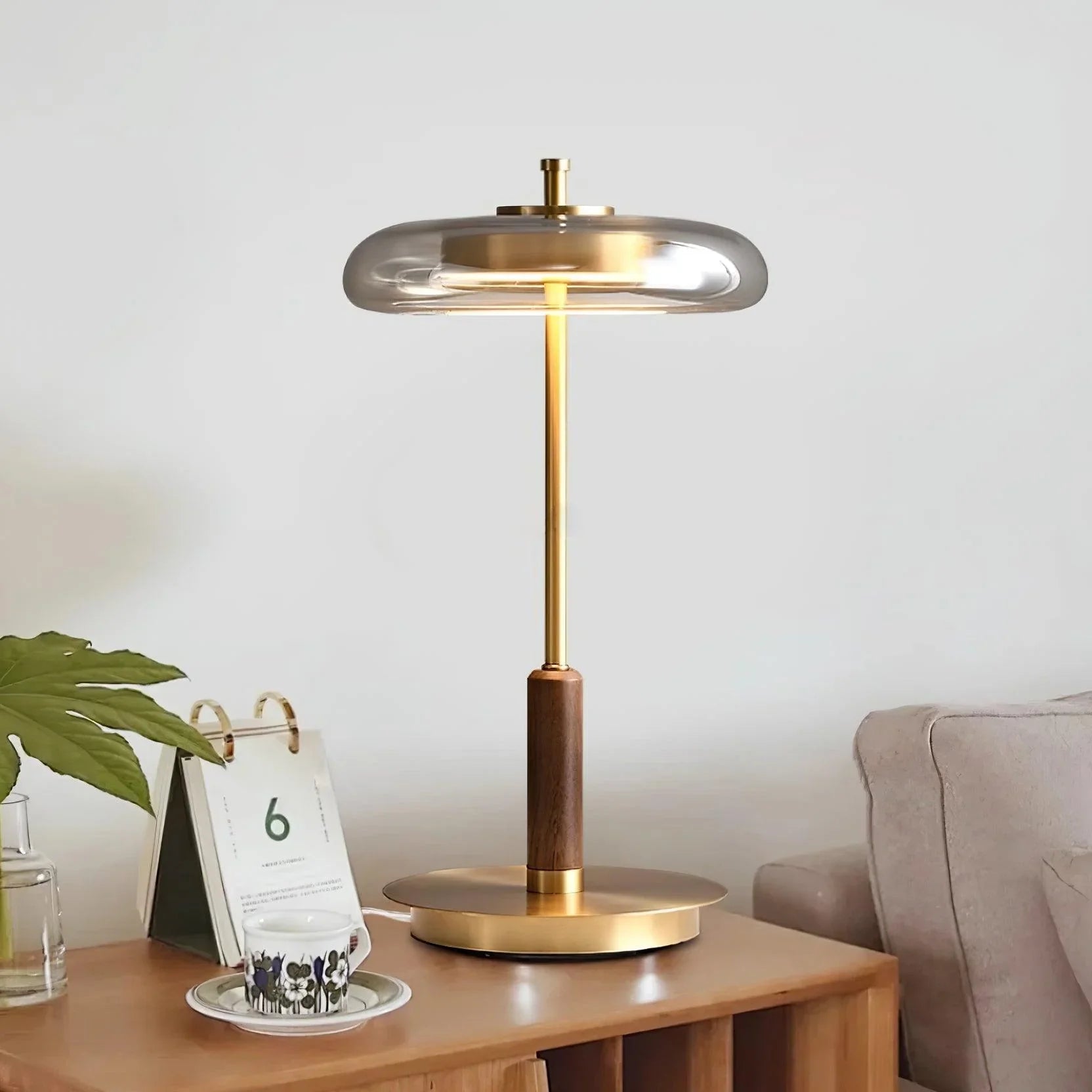 Clarté Nocturne Glass Table Lamp