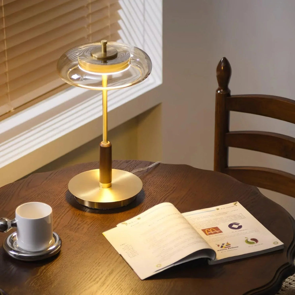 Clarté Nocturne Glass Table Lamp