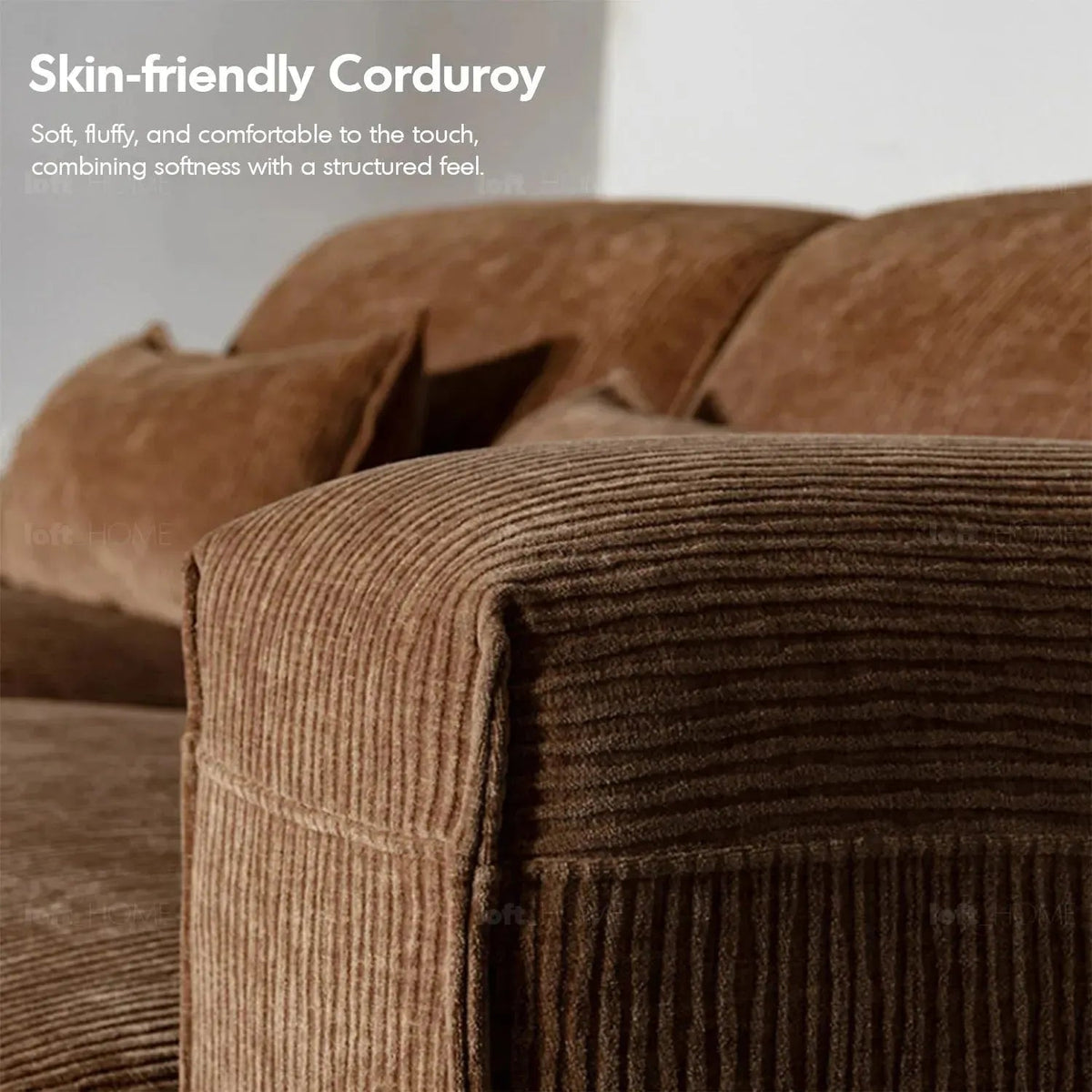 Modern Corduroy Velvet Fabric Modular Armless 1 Seater Sofa OPERA