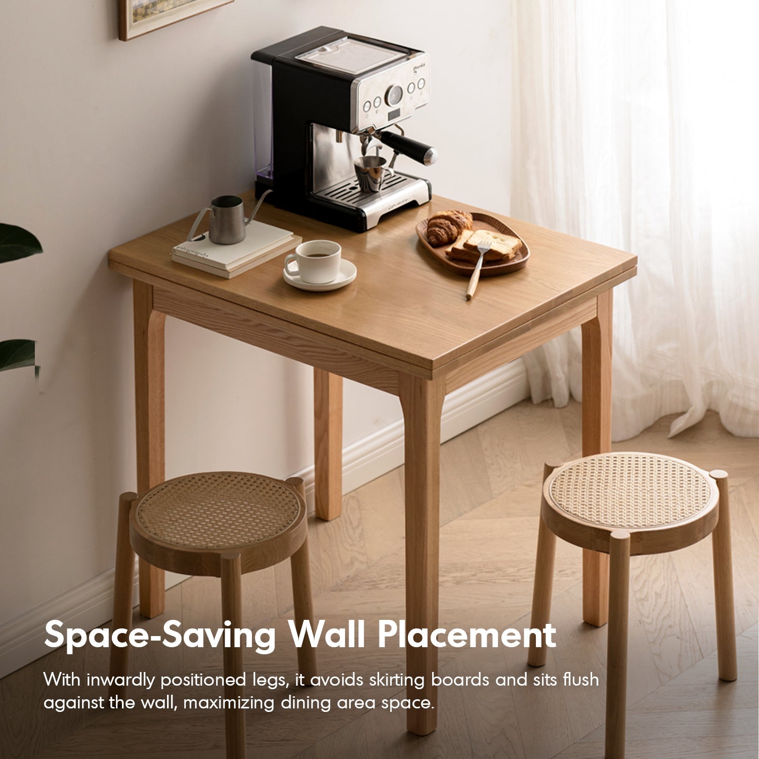 Scandinavian Oak Wood Extendable Dining Table PRIVOT