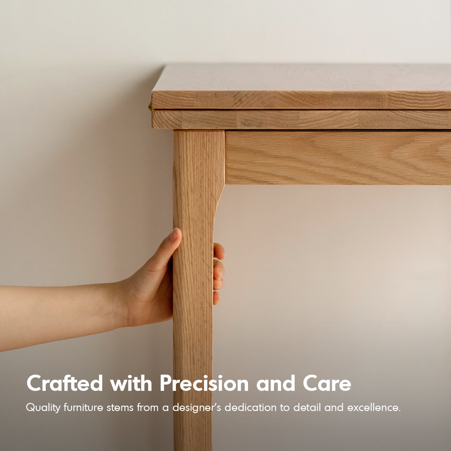Scandinavian Oak Wood Extendable Dining Table PRIVOT