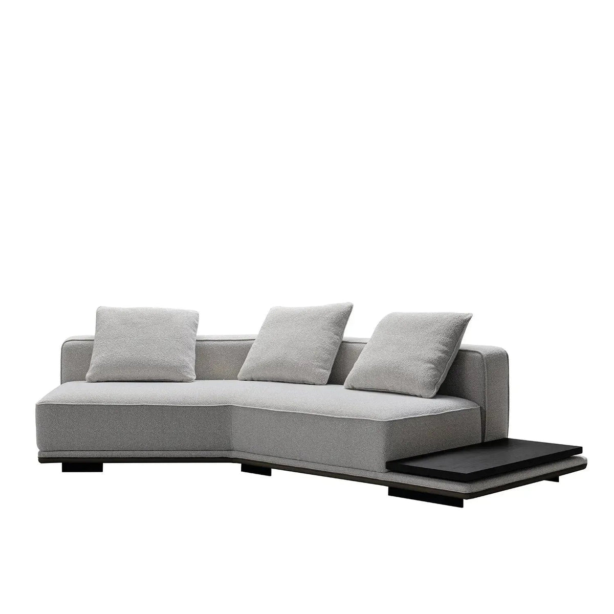 Minimalist Mixed Weave Fabric Modular L Shape Sectional Sofa ELEGANZA 3+L
