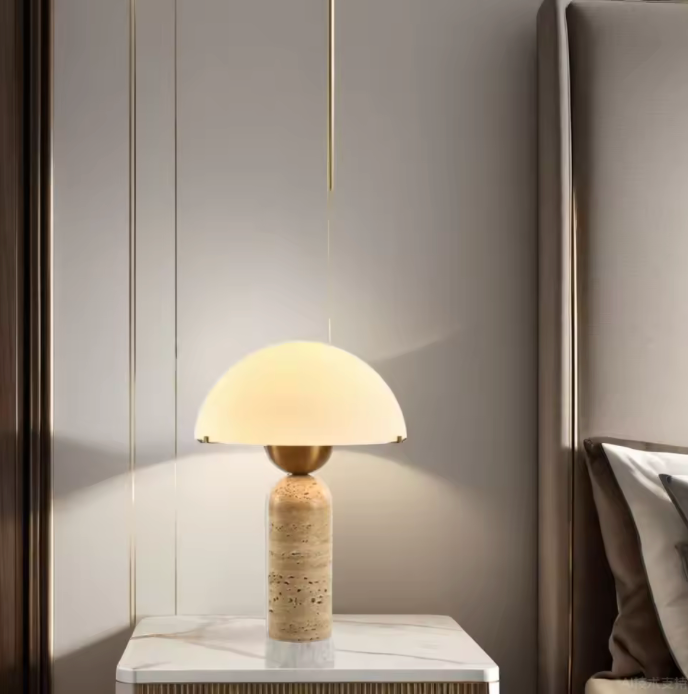 Oda Travertine Table Lamp