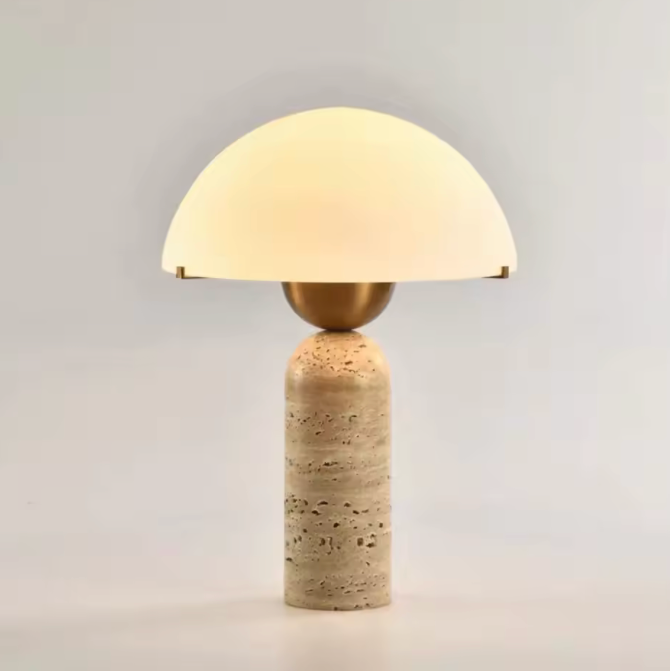 Oda Travertine Table Lamp