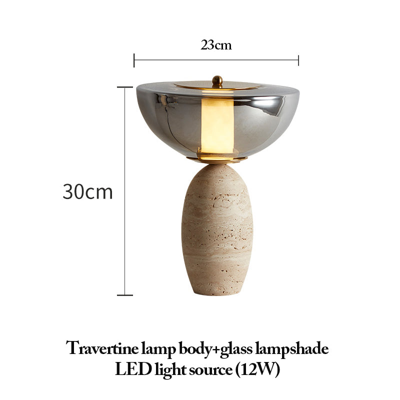 Mariven Travertine Table Lamp