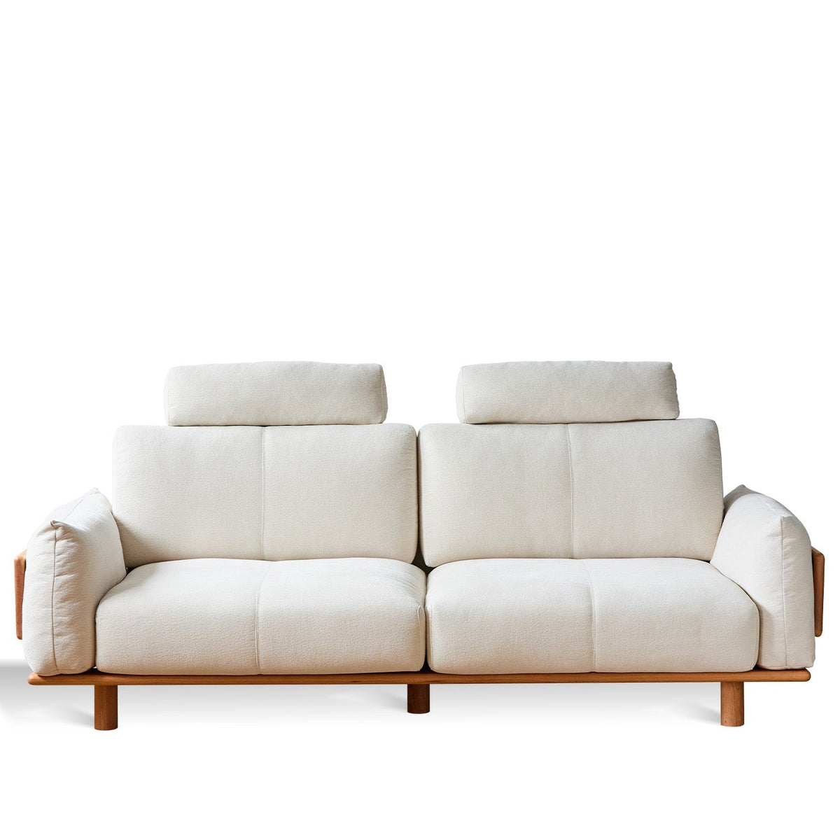 Scandinavian Mixed Weave Fabric 2 Seater Sofa BESSEN