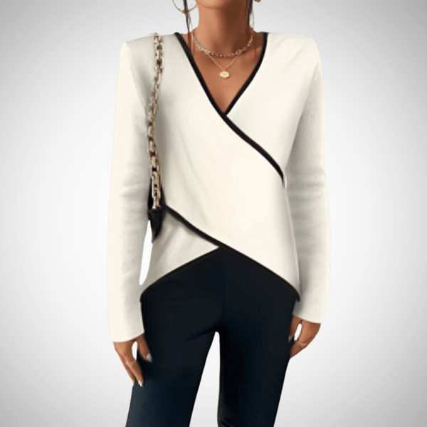 Danielle V-Neck Long-Sleeve Sweater
