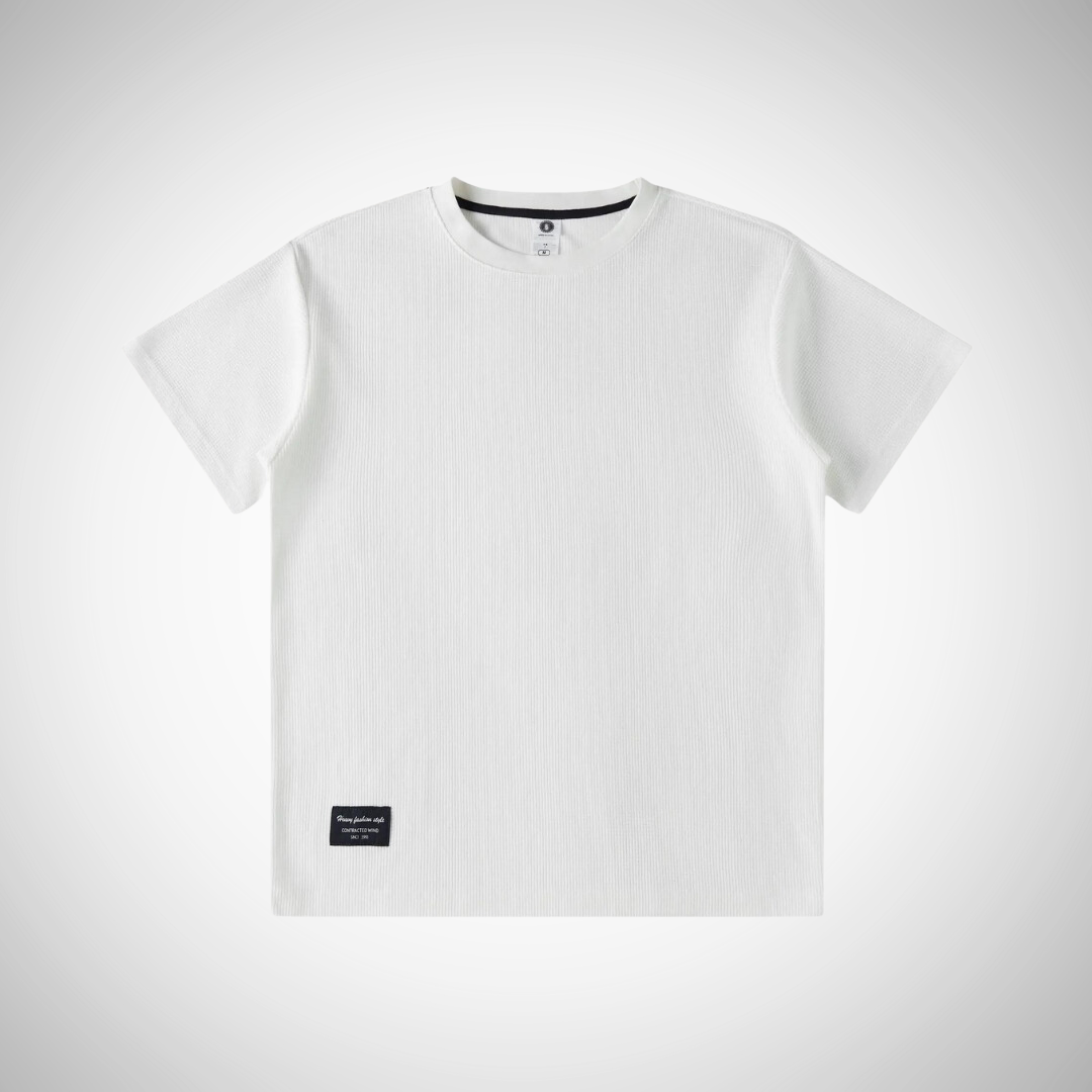 T-shirt ras du cou en coton gaufré Gregorio pour homme