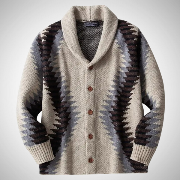 Nelson Jacquard Knit Cardigan