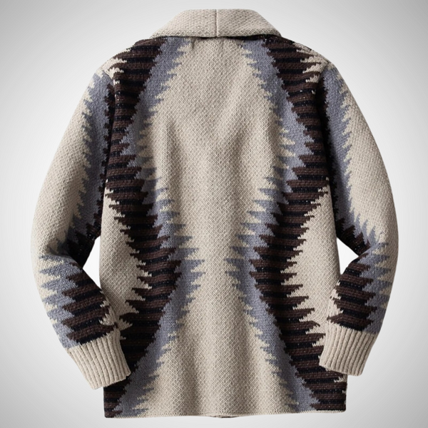 Nelson Jacquard Knit Cardigan
