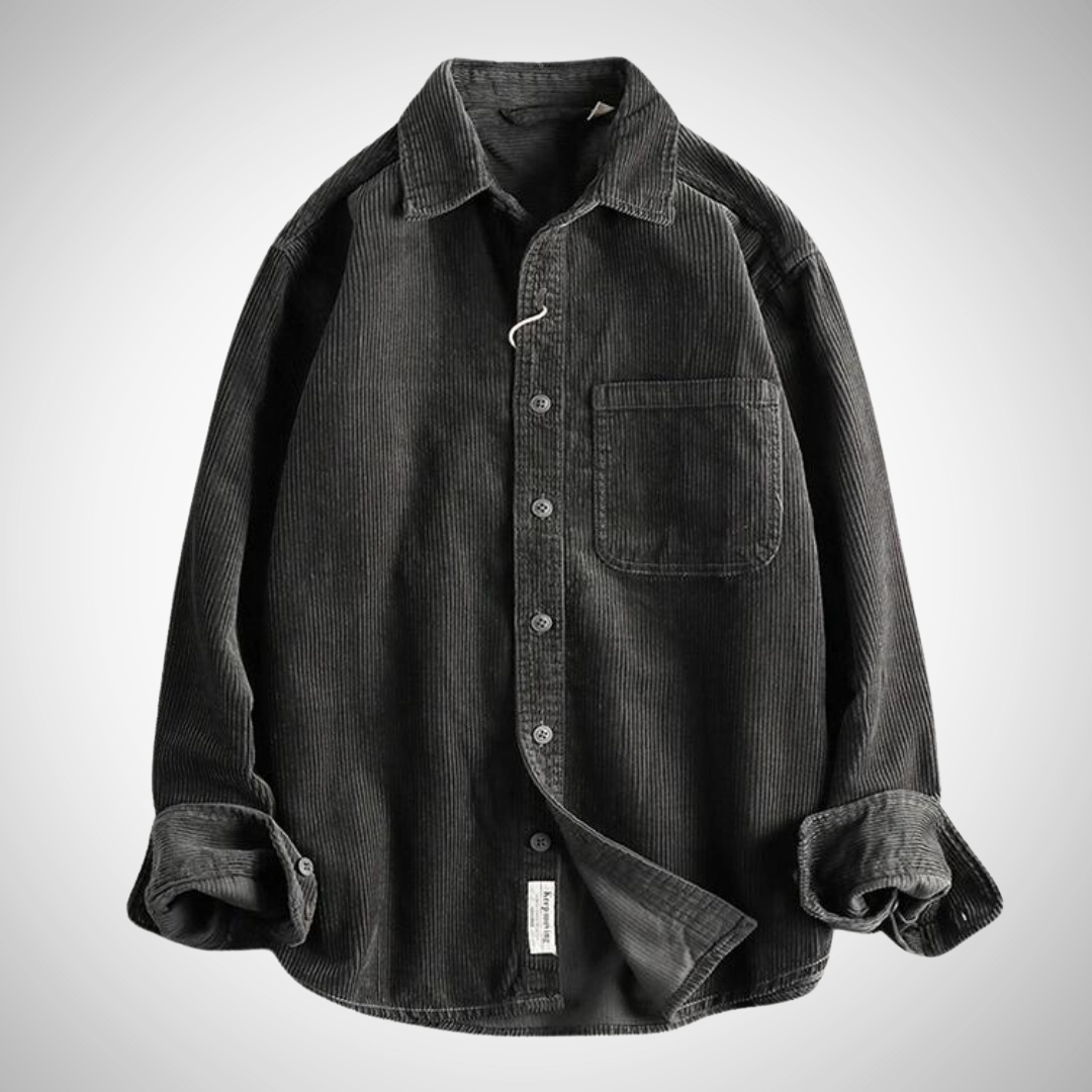 Chemise de travail en velours côtelé Charles pour homme