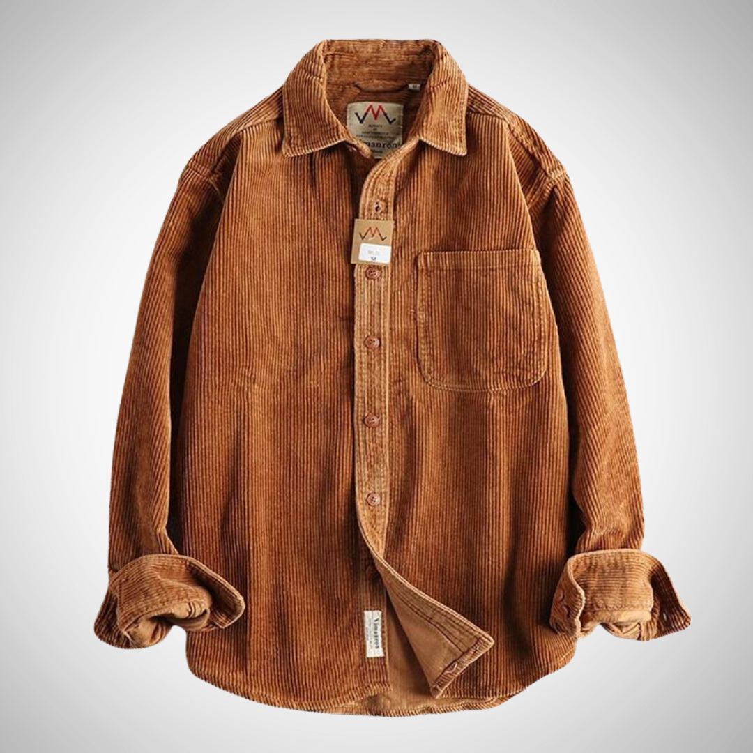 Chemise de travail en velours côtelé Charles pour homme