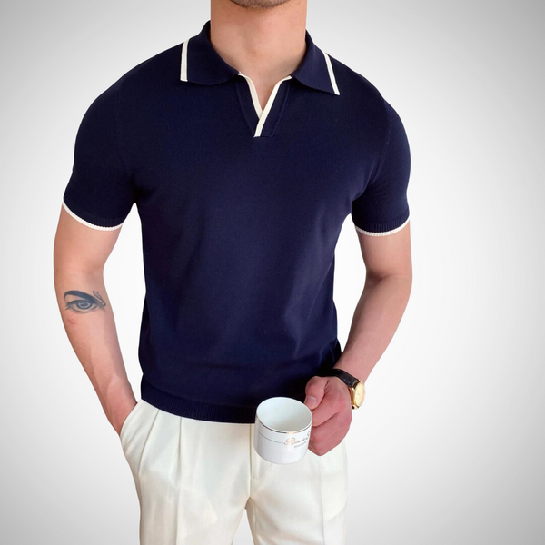 Alex Relaxed Polo Shirt - Men's Retro Cotton Casual Polo