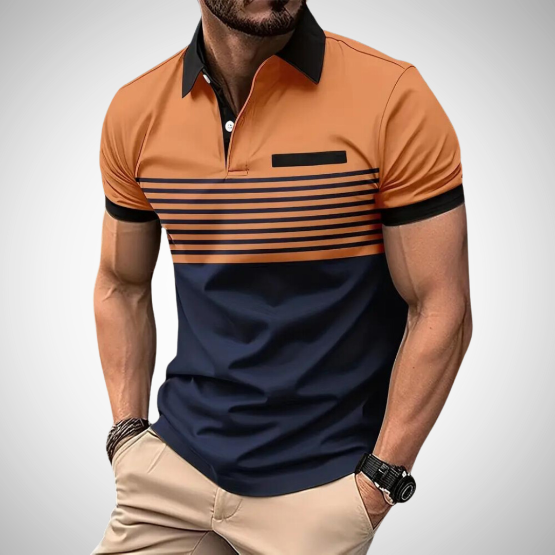 Mike Color-Block Polo Shirt for Men