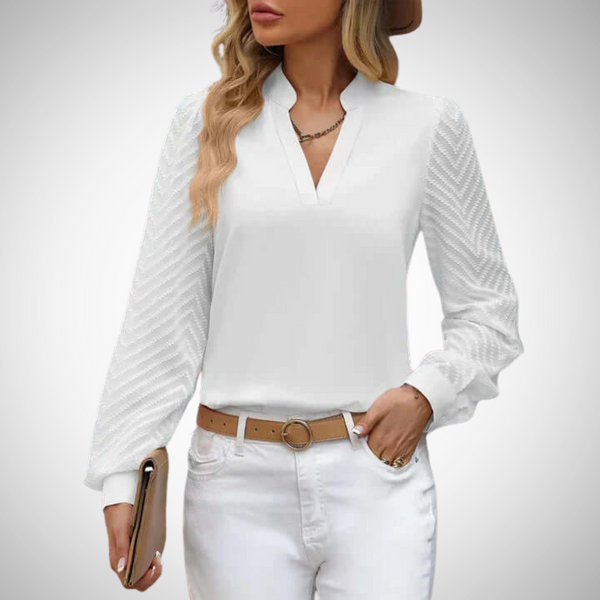 Gwen V-Neck Chiffon Top