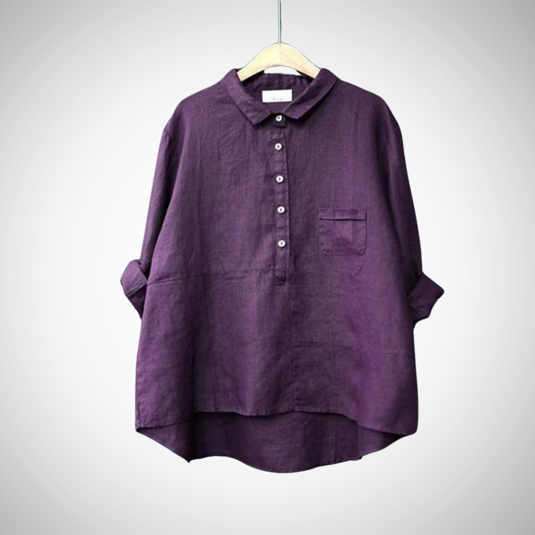 Chemise décontractée en coton Charlotte pour femme