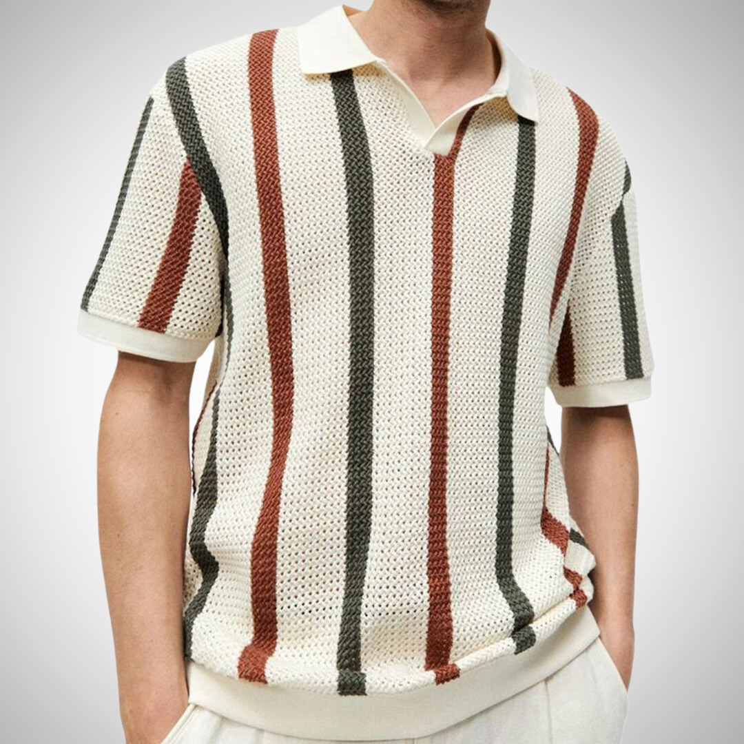 Polo Joel Loose Fit à rayures pour homme