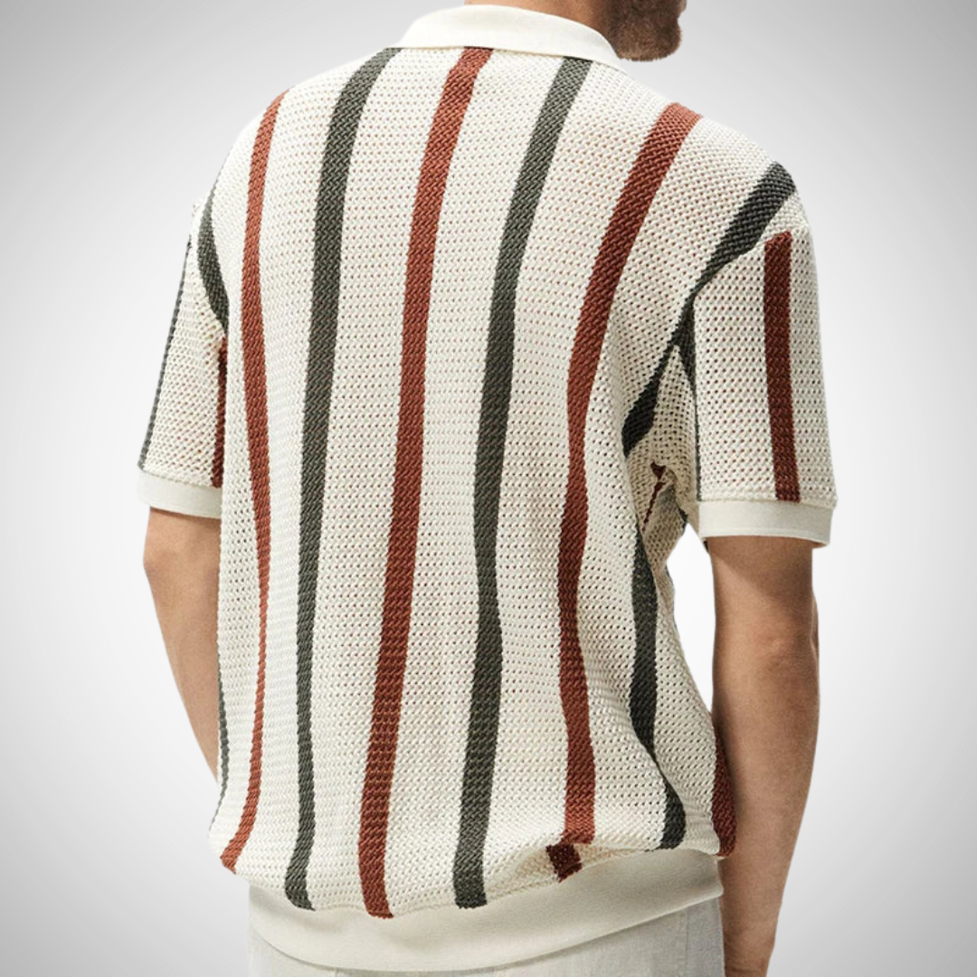 Polo Joel Loose Fit à rayures pour homme