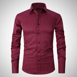 Luis Slim Fit  Long Sleeve Shirt with Contrast Buttons | Ideal for All Seasons for Men