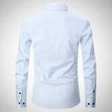 Luis Slim Fit  Long Sleeve Shirt with Contrast Buttons | Ideal for All Seasons for Men