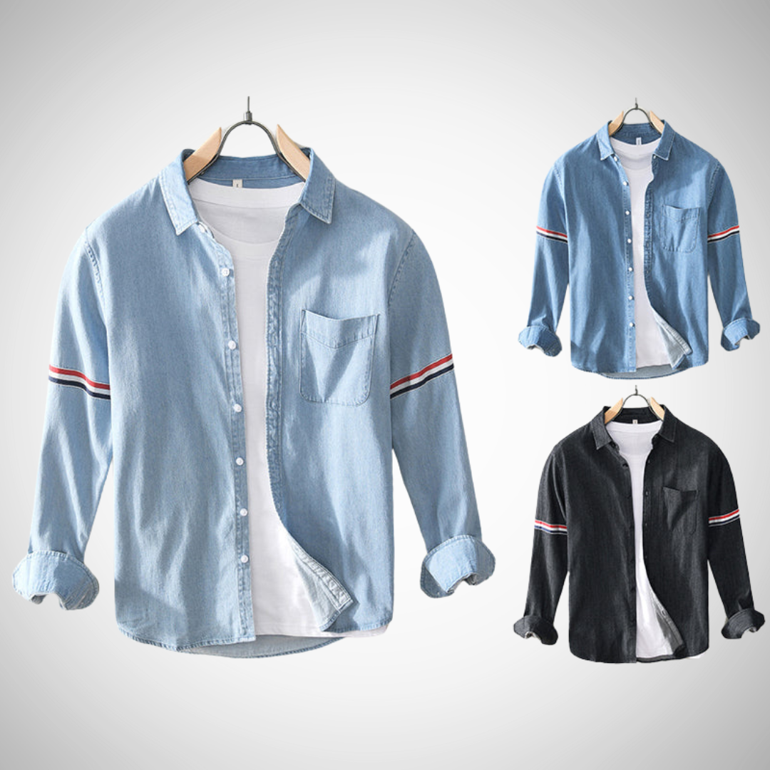Chemise en jean minimaliste Aiden pour homme
