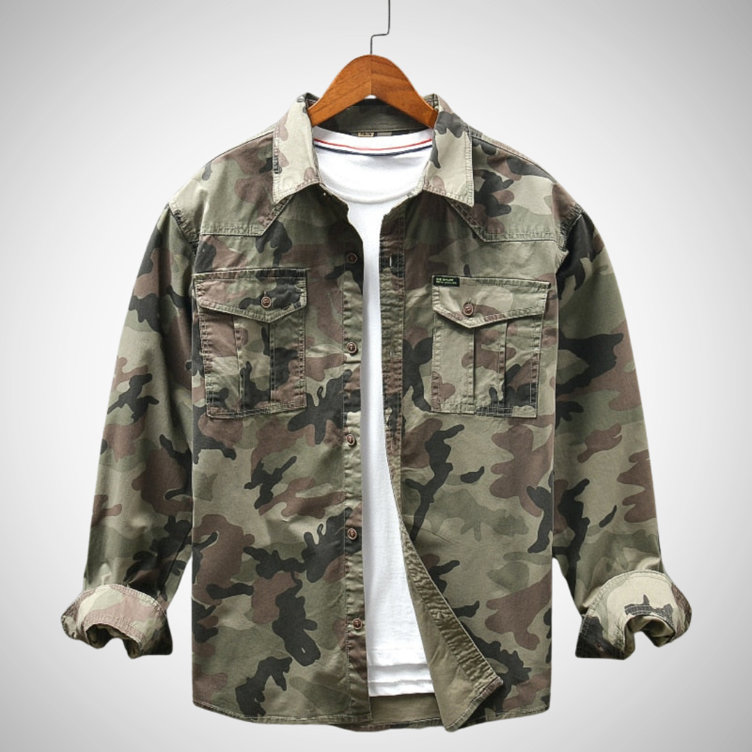 Julian Camo Multi Pocket Cargo Shirt for Men