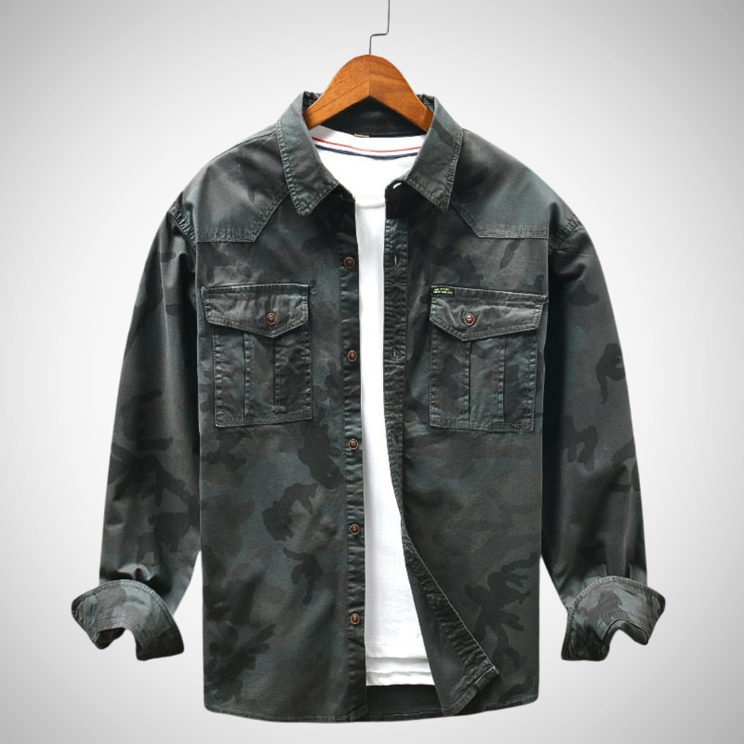 Julian Camo Multi Pocket Cargo Shirt for Men