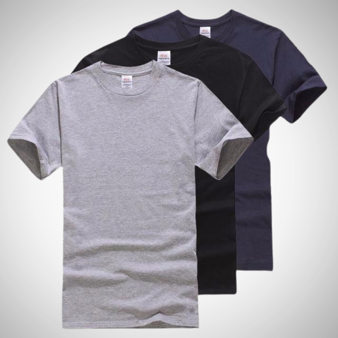 T-shirts classiques Darren en coton uni pour hommes