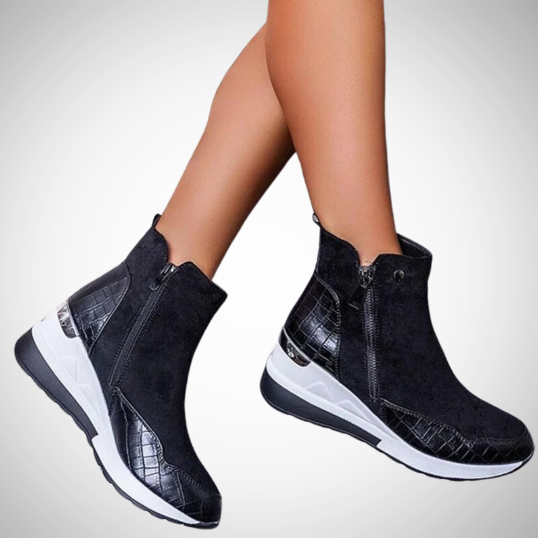 Aira Casual Vegan Leather Ankle Boots for Women