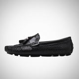 Oskar Leather Moccasins With Crocodile Style for Men