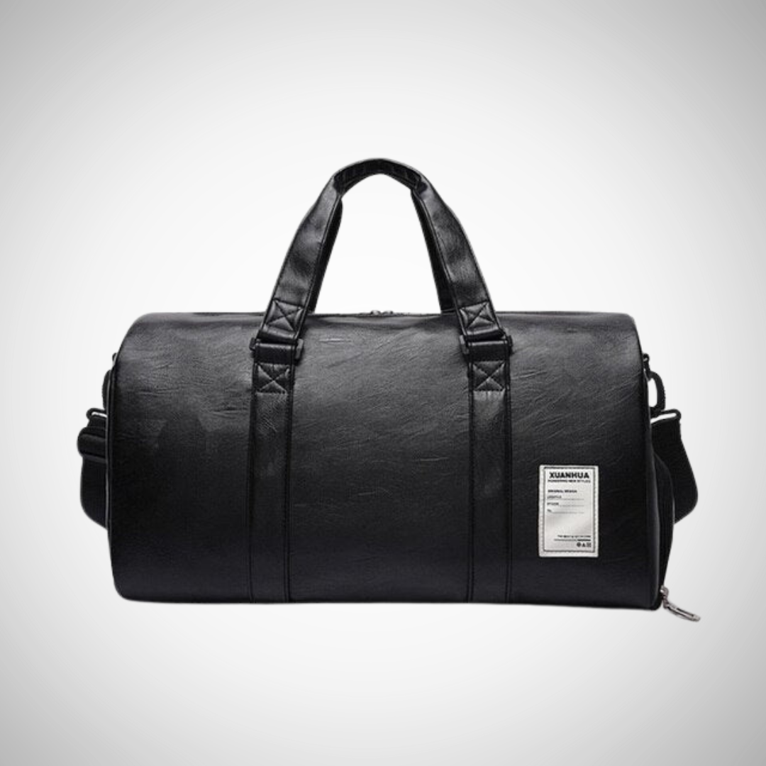 Stefan Leather Travel Gym Bag for Men