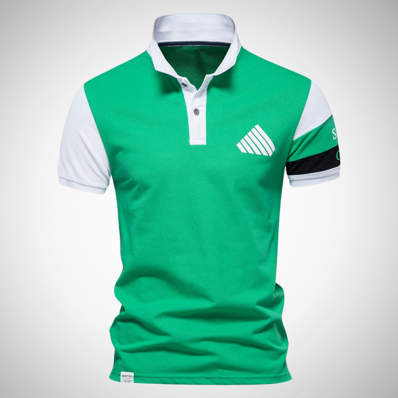Tristian Summer Cotton Dots Business Polo Shirt for Men