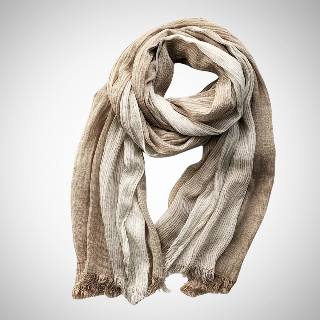 Marco Striped Cotton Linen Scarf for Men
