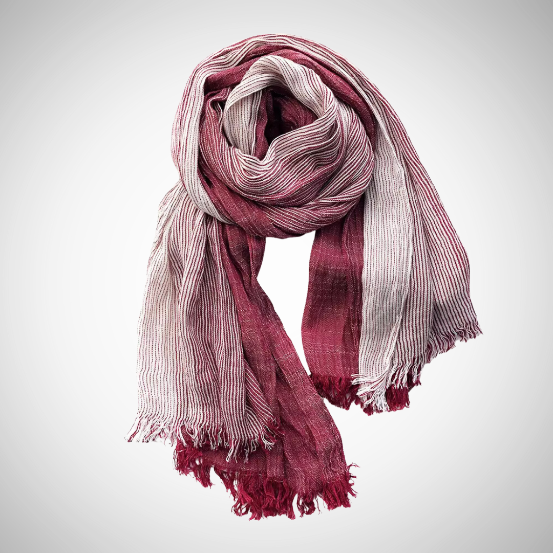 Marco Striped Cotton Linen Scarf for Men