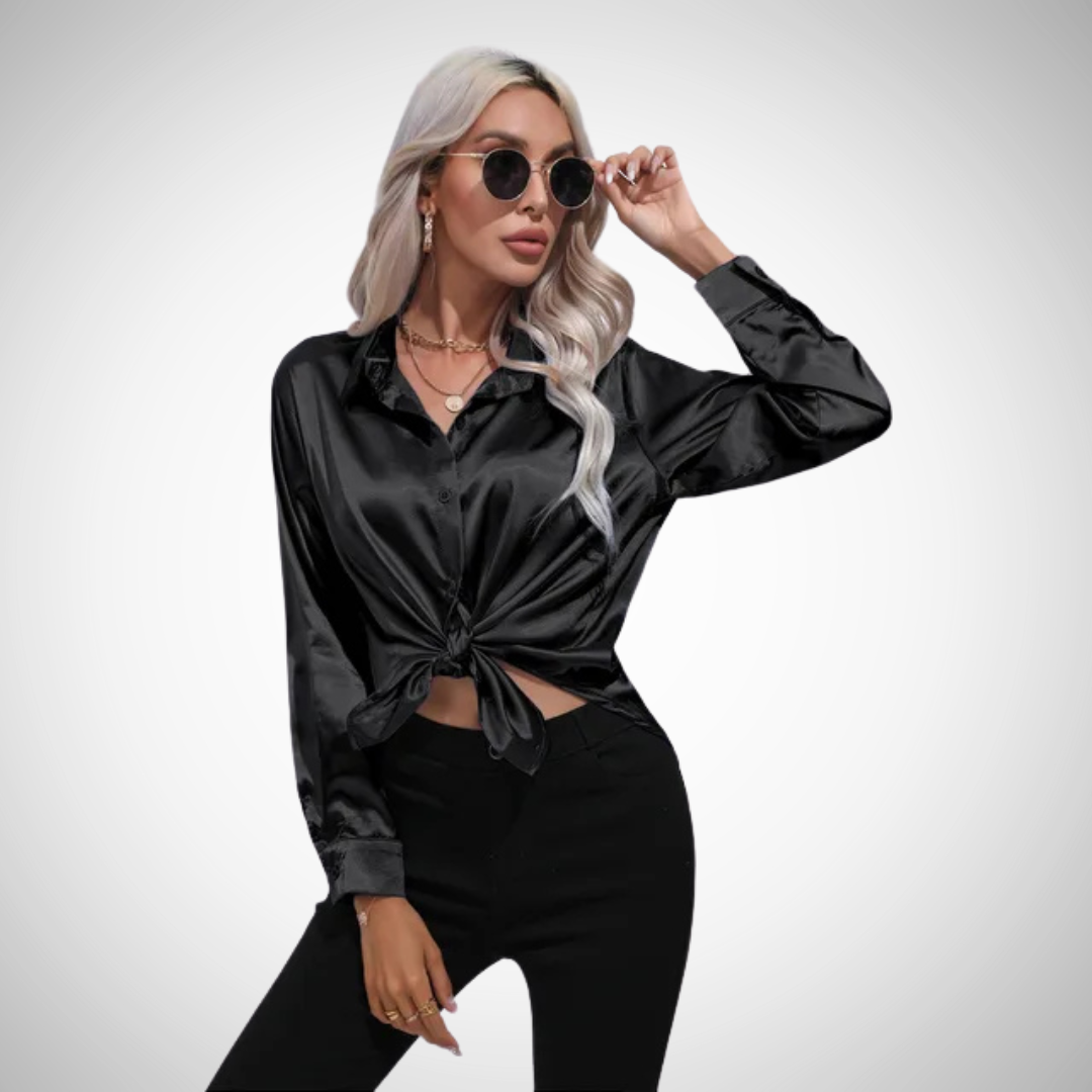 Chemisier en satin Camilla pour femme
