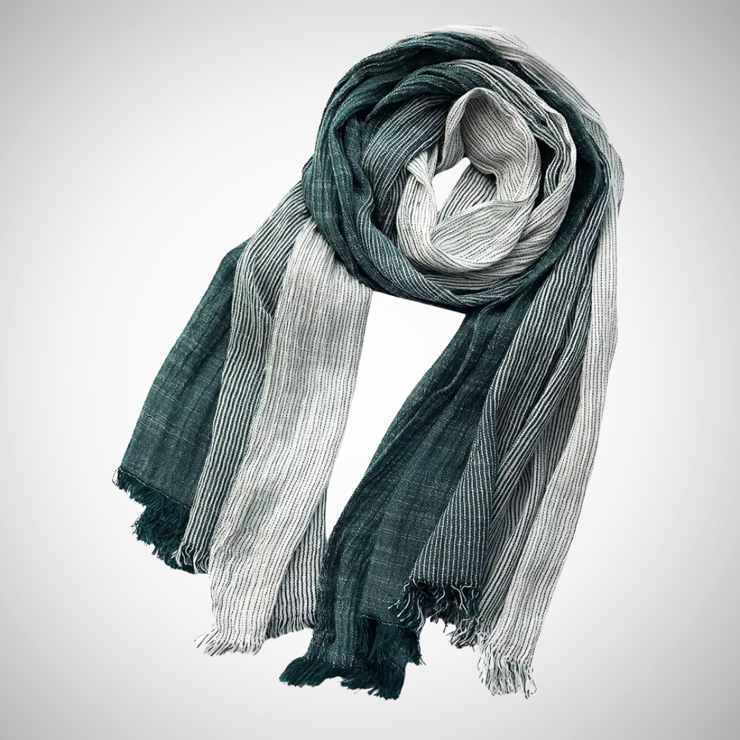 Marco Striped Cotton Linen Scarf for Men