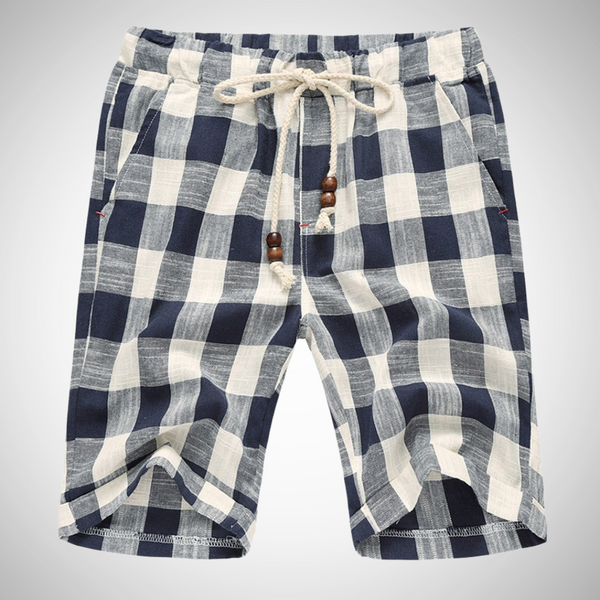 Adam Plaid Cotton Shorts