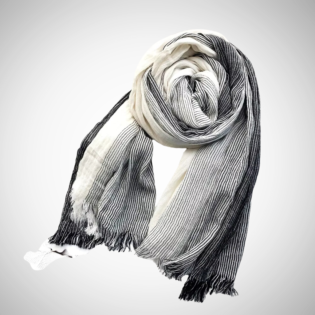 Marco Striped Cotton Linen Scarf for Men