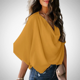 Tamara Casual V-Neck Patchwork Top