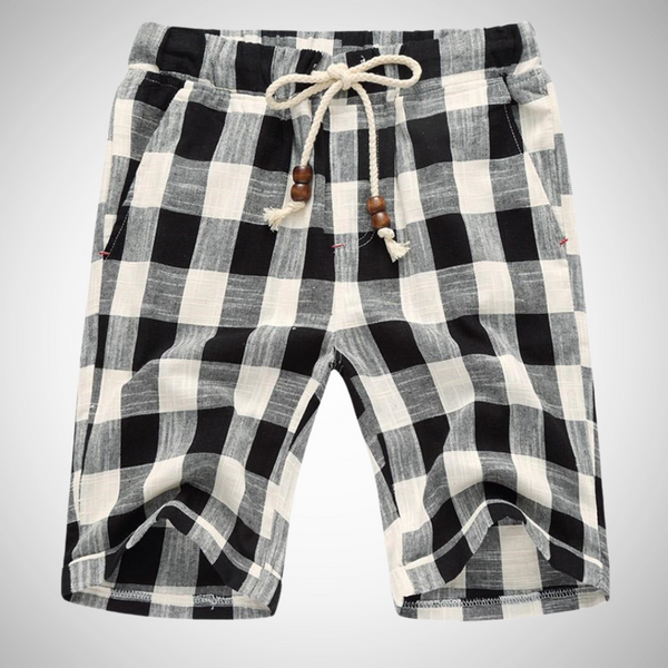 Adam Plaid Cotton Shorts