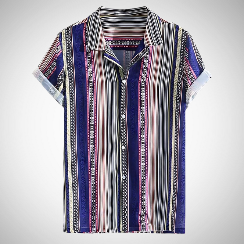 Bruno Men's Mosaic Indigo Shirt