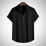 Martin Corduroy Button Up Short Sleeved Shirt for Men
