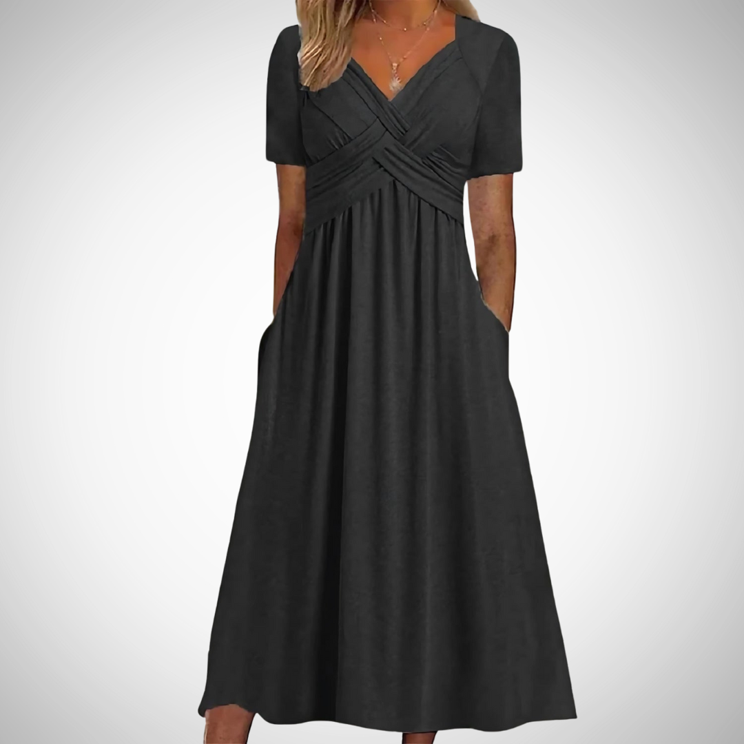 Robe mi-longue élégante Stefania pour femme