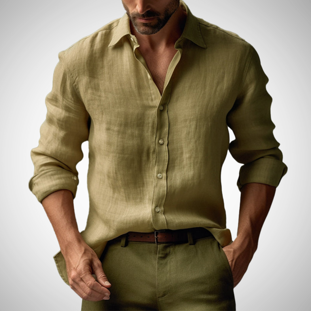 Chemise Rocco Slim Fit en lin pour homme