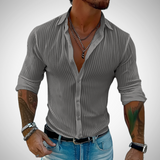 Scott Striped Lapel Shirt for Men