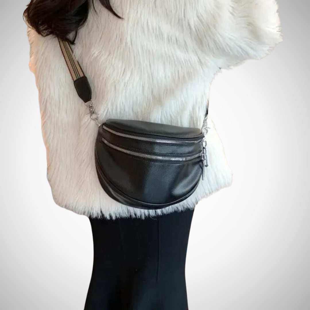 Jenela Double Zip Shoulder Bag for Women